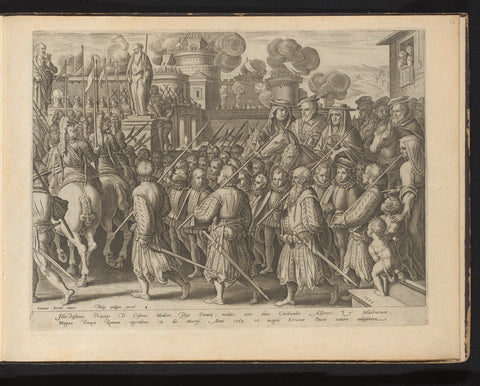 Entry of Cosimo I in Rome in 1569, Philips Galle, 1583 Canvas Print