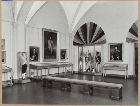 Room 116 seen to the northeast with costumes and portraits, 1963 Canvas Print