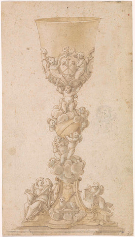 Design for a chalkelk, anonymous, c. 1730 - c. 1740 Canvas Print