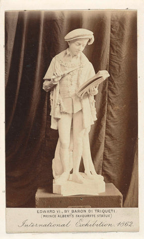 Sculpture of Edward VI of England, by Henry de Triqueti, at the International Exhibition in 1862, William England (attributed to), 1862 Canvas Print