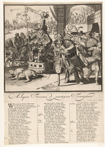 Cartoon on Louis XIV and the dauphin, 1689 (copy), anonymous, 1689 Canvas Print