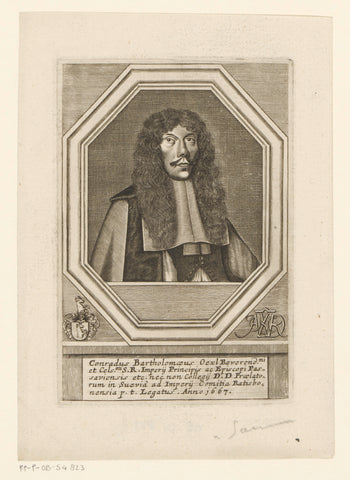 Portrait of Konrad Bartholomäus Oexl, Matthias of Sommer, 1667 Canvas Print