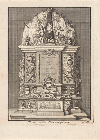 Tomb of Willem Joseph baron van Gendt, Anthonie de Winter, 1672 - 1690 Canvas Print