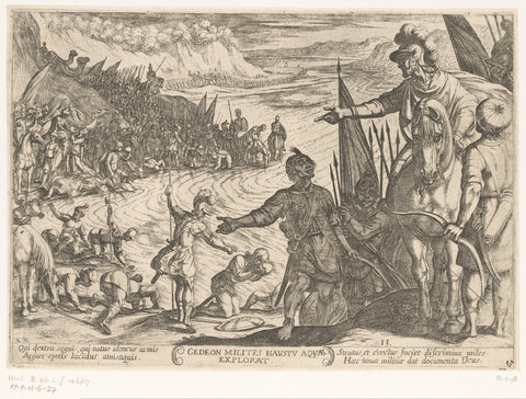 Gideon chooses his soldiers, Antonio Tempesta, 1613 Canvas Print