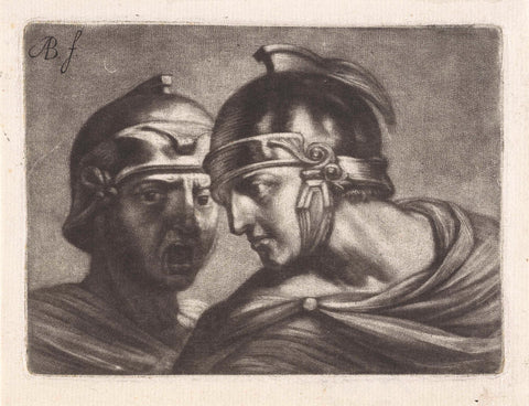 Two Roman soldiers, Abraham Bloteling, 1652 - 1690 Canvas Print