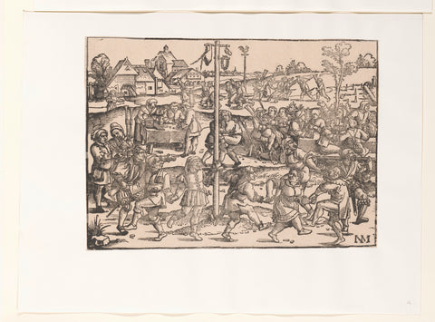 Boerenfeest, anonymous, Hans Sebald Beham, c. 1534 Canvas Print