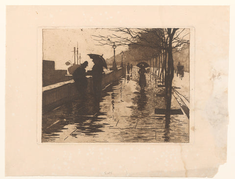 View of Victoria Embankment in London, Willem Witsen, c. 1890 - c. 1908 Canvas Print