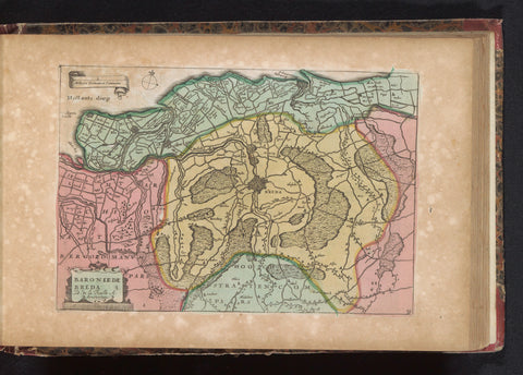 Map of Baronie van Breda, anonymous, 1735 Canvas Print