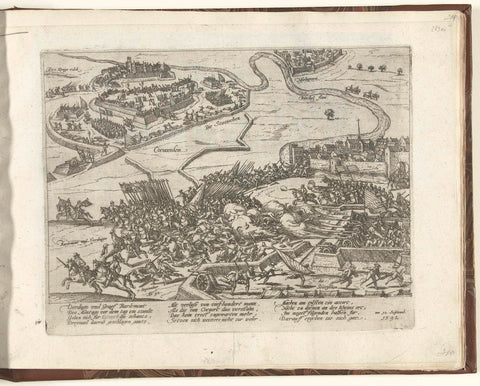 Siege of Coevorden by Maurits, 1592, Frans Hogenberg (workshop of), 1592 - 1594 Canvas Print