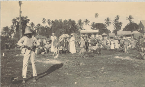 Market of Petit Goâve on Haiti, Andries Augustus Boom, 1911 Canvas Print