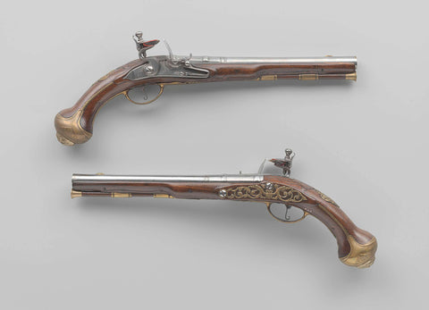 Flintlock pistol, Barend Penterman, c. 1720 Canvas Print