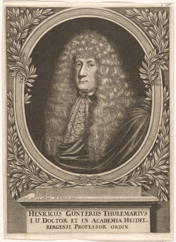 Portret van Heinrich Günther von Thulemeyer, Johann Ulrich Kraus, 1665 - 1719 Canvas Print