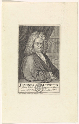 Portrait of Jean Leclerc, Bernard Picart, 1710 Canvas Print