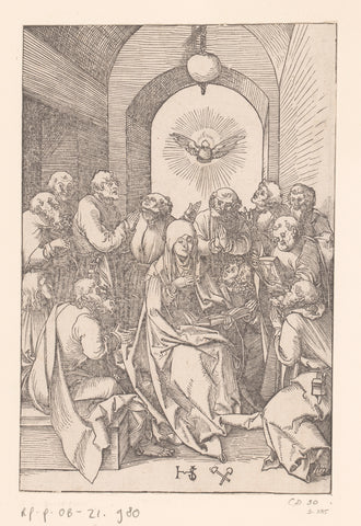 Pentecost, anonymous, Hans Schäufelein, 1506 - 1507 Canvas Print