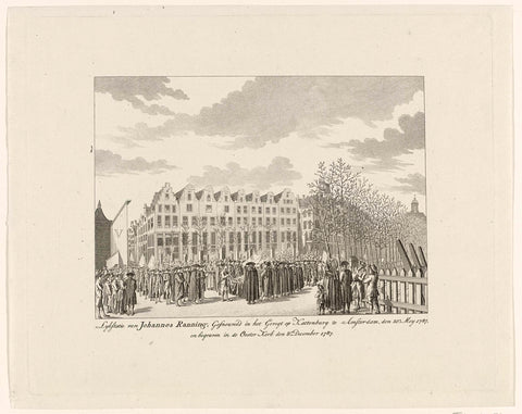 Funeral of Johannes Rannink, 1747, anonymous, 1787 Canvas Print