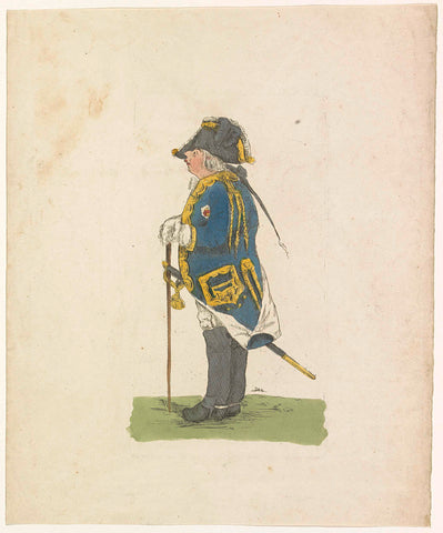 Caricature of William V, c. 1796 (?), Robert Dighton, 1795 - 1799 Canvas Print