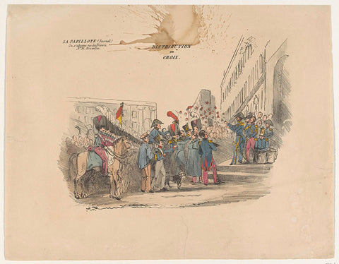 Cartoon on the distribution of Belgian honours, 1834, anonymous, 1834 Canvas Print