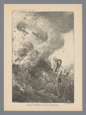 Kaiser Wilhelm op den Vesuvius, Marius Bauer, 1896 Canvas Print