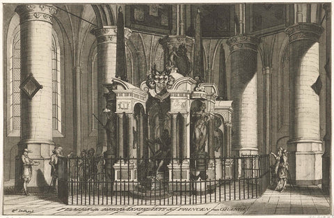 The Tomb of William of Orange, 1623, anonymous, 1700 - 1799 Canvas Print