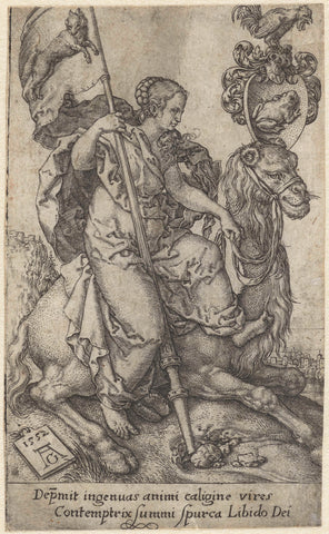 Lust, Heinrich Aldegrever, 1552 Canvas Print