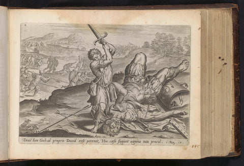 David onthoofdt Goliat, Hans Collaert (I) (attributed to), 1646 Canvas Print