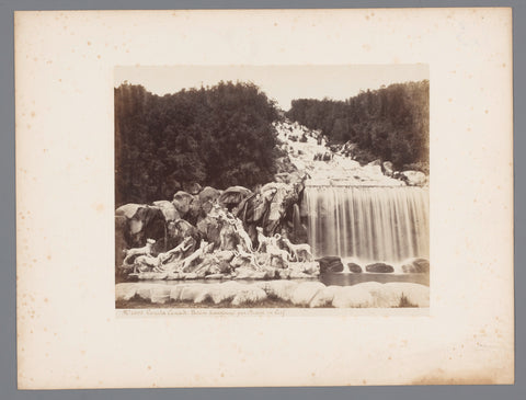 Fountain of Diana and Actaeon in the gardens of the Palace of Caserte in Naples, Italy, Giorgio Sommer (attributed to), 1857 - 1914 Canvas Print