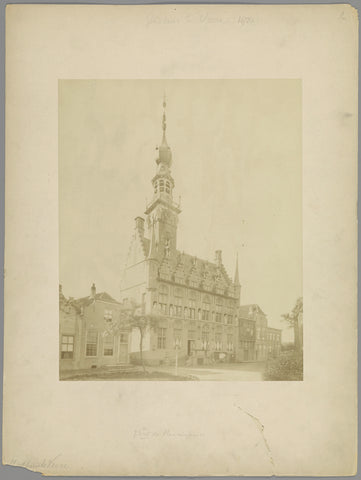 View of the town hall in Veere, anonymous, c. 1875 - c. 1900 Canvas Print