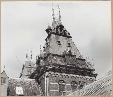 Roof tower 2 under construction, c. 1961 Canvas Print