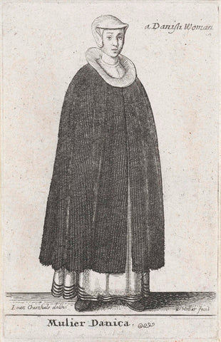 Mulier Danican / a Danish Woman, Wenceslaus Hollar, 1643 Canvas Print