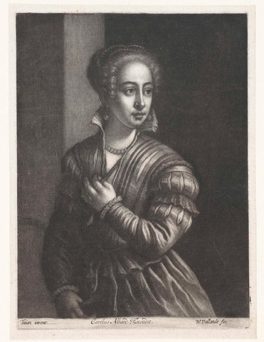 Woman in Venetian dress, Wallerant Vaillant, 1673 - 1709 Canvas Print