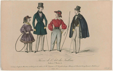 Théorie de l'Art du Tailleur, October 1837 : Costumes d'enfants (...), anonymous, 1837 Canvas Print