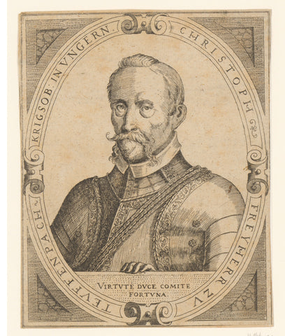 Portrait of Christoph von Teuffenbach, Hans Sibmacher, 1590 - 1611 Canvas Print