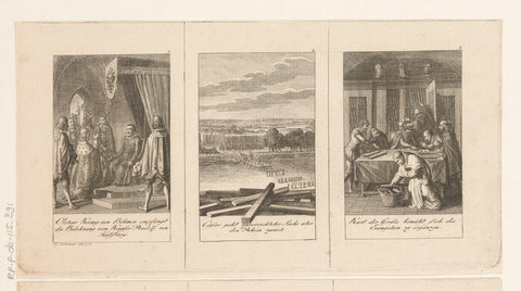 Three performances from older and middle history, Daniel Nikolaus Chodowiecki, 1795 Canvas Print