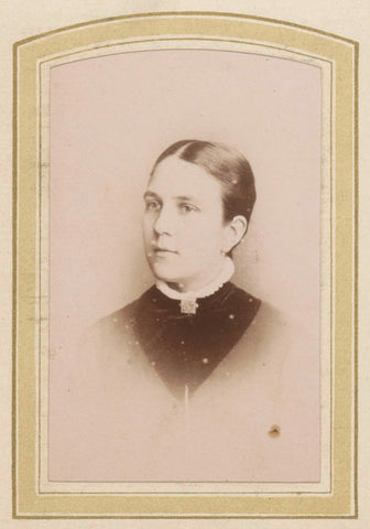 Portrait of a Woman with a Collar and a Necklace, J. H. Anderson, c. 1860 - c. 1900 Canvas Print