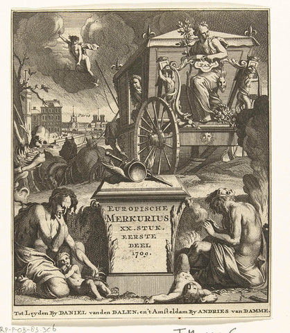 Title page for the Europian Mercury for the year 1709, anonymous, 1709 Canvas Print