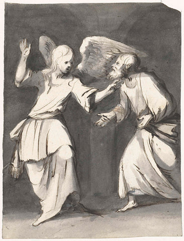 Peter freed from prison by an angel, Moses ter Borch, 1661 - 1662 Canvas Print