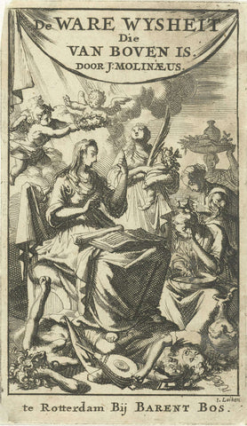 Truth breaks the Twist and Envy in the presence of Peace, Jan Luyken, 1691 Canvas Print