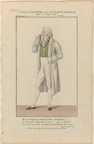 Petite Galerie Dramatique, 1796-1843, No. 228: Costume of Baptist (...), anonymous, 1796 - 1843 Canvas Print