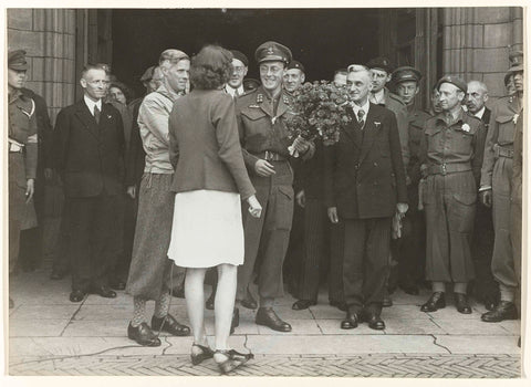 Prince Bernhard on his birthday, ANEFO/ W. v. d Poll, 1945 Canvas Print