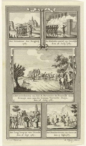 Title page for: Het groot toneel van verwarringen, in Amsterdam en elders vertoond, in de zomer des jaars 1787, Carel Jacob de Huyser, 1789 - 1791 Canvas Print