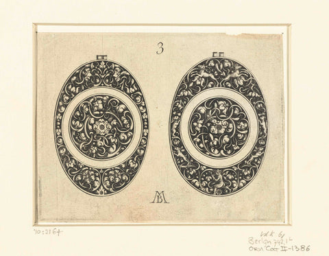 Two oval dials, Michiel le Blon, c. 1620 - c. 1626 Canvas Print