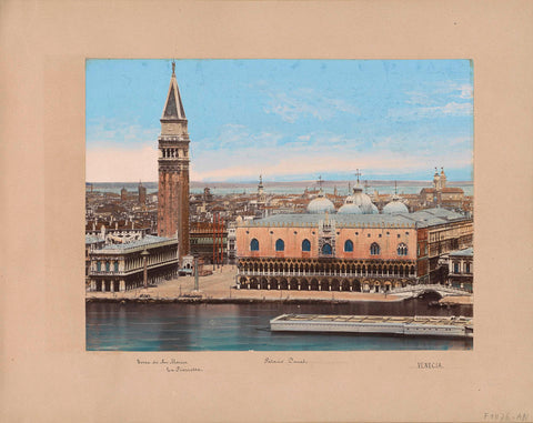 View of the Doge's Palace, the Campanile and surrounding buildings in Venice, anonymous, 1850 - 1876 Canvas Print