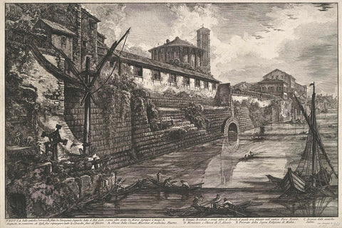 Cloaca Maxima in Rome, Giovanni Battista Piranesi, 1748 - 1778 Canvas Print