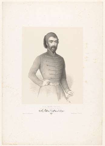 Portrait of the Ottoman general Omar Pasha Latas, Marie Alexandre Alophe, 1853 Canvas Print