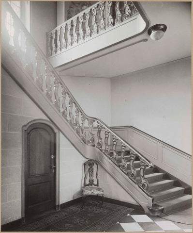 Staircase Drucker extension, bottom left is a door to see, c. 1910 - c. 1960 Canvas Print