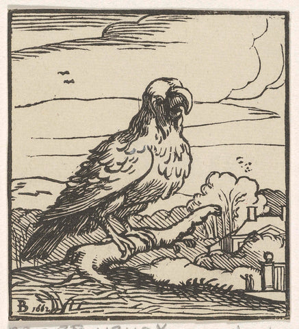 Bird of prey, Dirck de Bray, 1662 Canvas Print