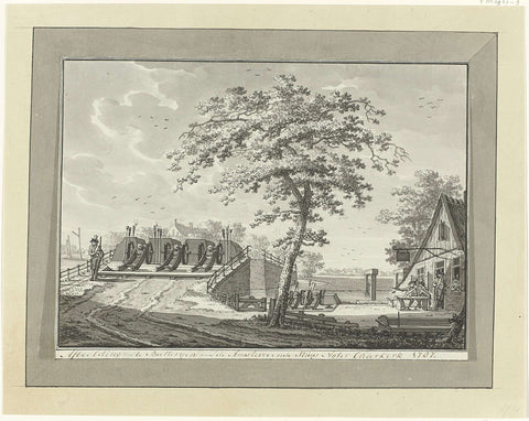 Battery at Ouderkerk, 1787, anonymous, 1787 Canvas Print