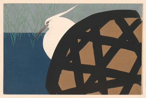 White Heron, Kamisaka Sekka, 1909 Canvas Print