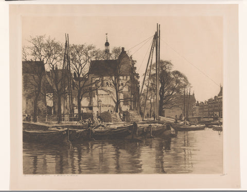 Demolition of a building where Binnen and Prins Hendrikkade meet, Willem Witsen, c. 1912 - c. 1913 Canvas Print