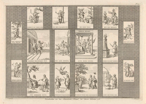 Various classicist illustrations of spells, Johannes van Hiltrop, 1766 Canvas Print